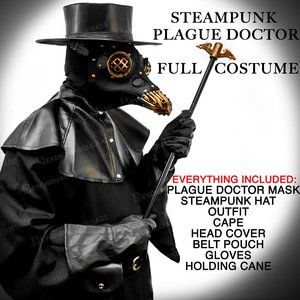 Plague doctor costume halloween cosplay steampunk